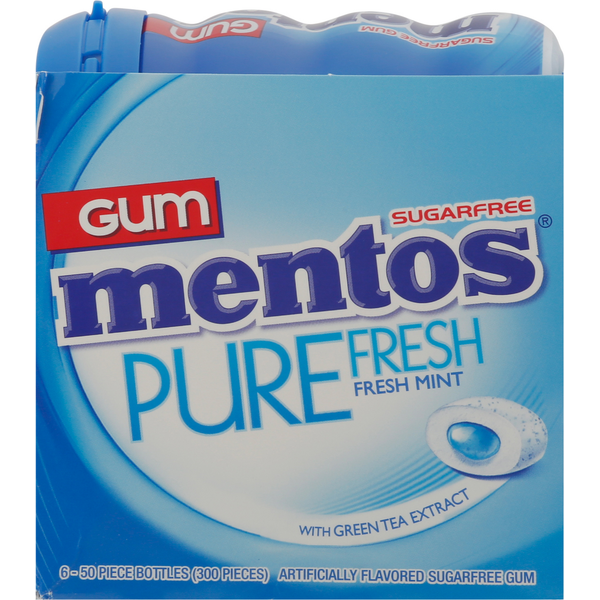 Mentos Gum, Sugarfree, Fresh Mint