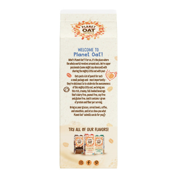 Planet Oat Unsweetened Vanilla Oatmilk