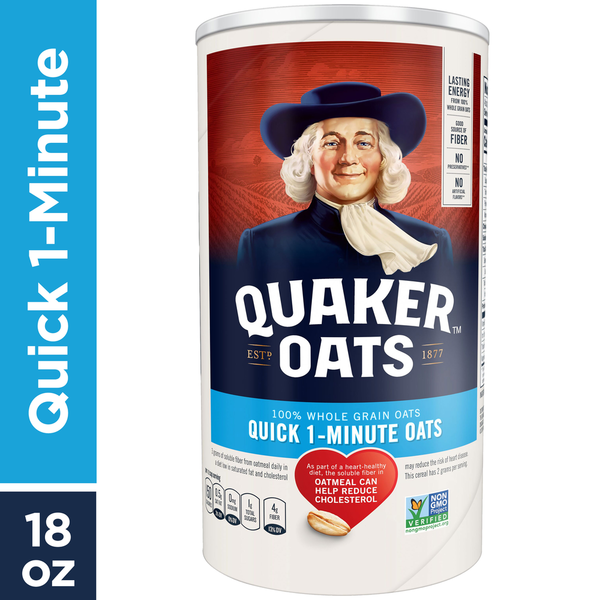 Quaker Oats, 100% Whole Grain, Quick 1-Minute
