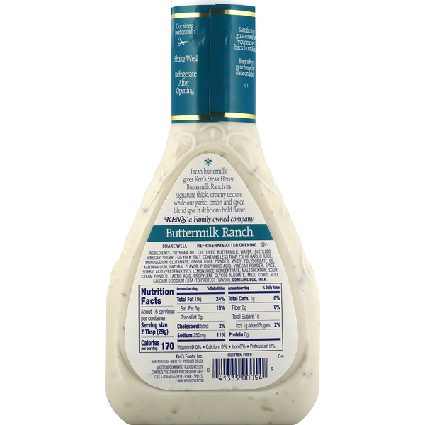 Ken's Steak House Dressing, Buttermilk Ranch