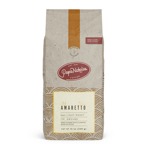 PapaNicholas Coffee Amaretto Light Roast Ground Coffee