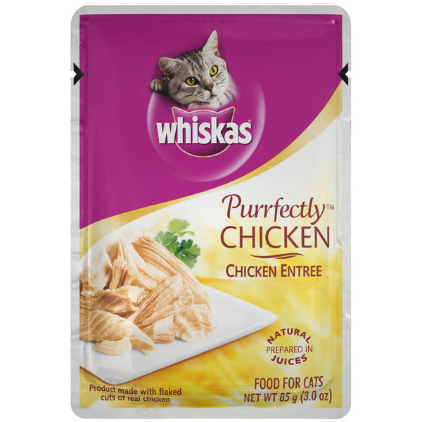 Whiskas Purrfectly Chicken Wet Cat Food Chicken Entree Flavor