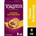 Toasteds Classic Buttercrisp Crackers, Party Snacks, 8 oz