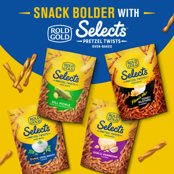 ROLD GOLD Selects Pretzels Twists Oven Baked Flamin' Hot Honey Mustard Flavored