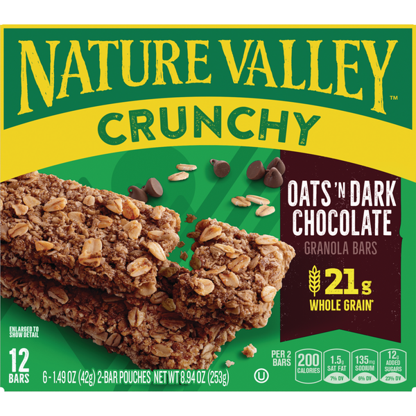 Nature Valley Oats 'n Dark Chocolate Crunchy Granola Bars