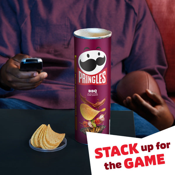 Pringles BBQ Potato Crisps Chips, Lunch Snacks, 5.5 oz