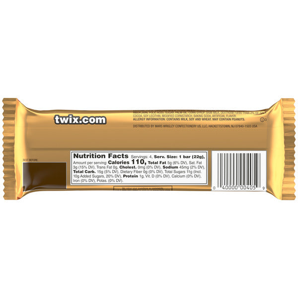 TWIX Milk Chocolate Caramel Cookie Candy Bar Share Size
