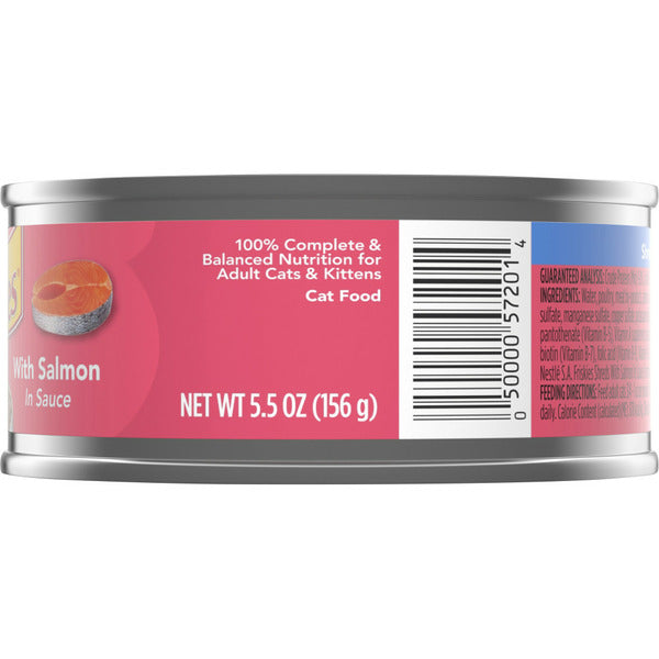 Purina Friskies Wet Cat Food, Shreds With Salmon in Sauce
