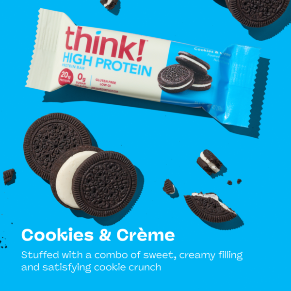 think! High Protein Cookies and Creme Bar