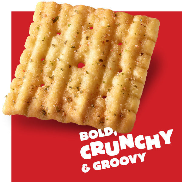 Cheez-It Grooves Zesty Cheddar Ranch Cheese Crackers, Crunchy Snack Crackers, 9 oz