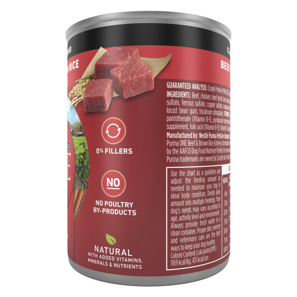 Purina ONE Classic Ground Beef and Brown Rice Entree Adult Wet Dog Food