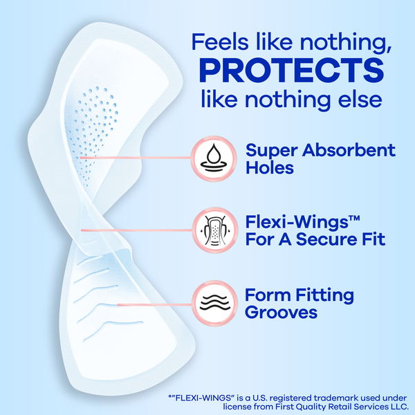 Always Infinity FlexFoam Size 2 Heavy Flow Sanitary Pads with Wings Unscented