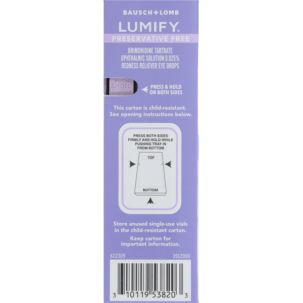 Bausch & Lomb Preservative Free Redness Reliever Eye Drops