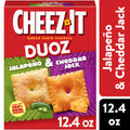 Cheez-It DUOZ Jalapeño and Cheddar Jack Baked Snack Crackers, Lunch Snacks, 12.4 oz