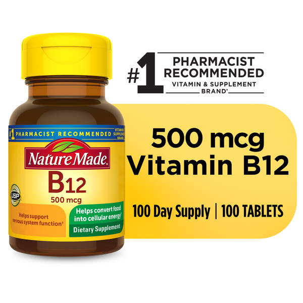 Nature Made Vitamin B12 500 mcg Tablets