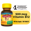 Nature Made Vitamin B12 500 mcg Tablets