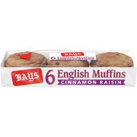 Bays 6 count, Cinnamon Raisin Pre-sliced English M...
️