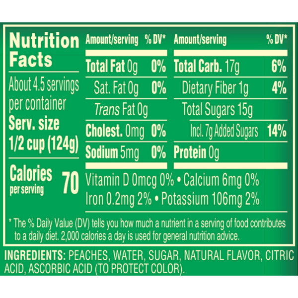 Del Monte Cling Peaches, Sliced