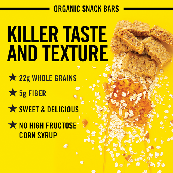 Dave's Killer Bread Oat-Rageous Honey Almond Organic Snack Bars, 4 Individually Wrapped Snack Bars