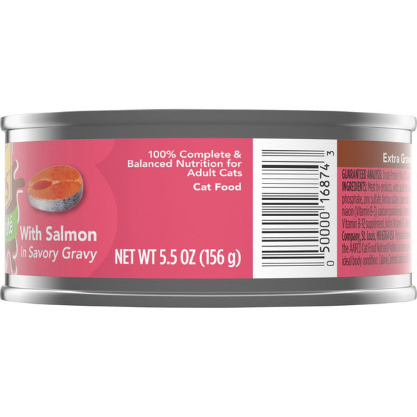 Purina Friskies Gravy Pate Wet Cat Food, Extra Gravy Pate With Salmon in Savory Gravy