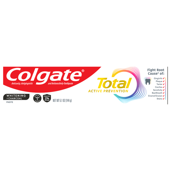 Colgate Total Whitening + Charcoal Toothpaste