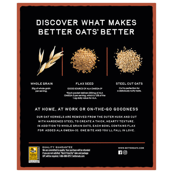Better Oats Steel Cut Maple & Brown Sugar Oatmeal