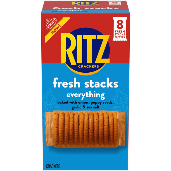 Ritz Fresh Stacks Everything Crackers, Travel Snacks, Multi Snack Packs 11.8 oz