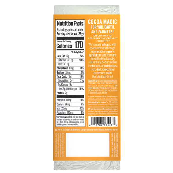 Dr. Bronner's Dark Chocolate Salted Almond Butter