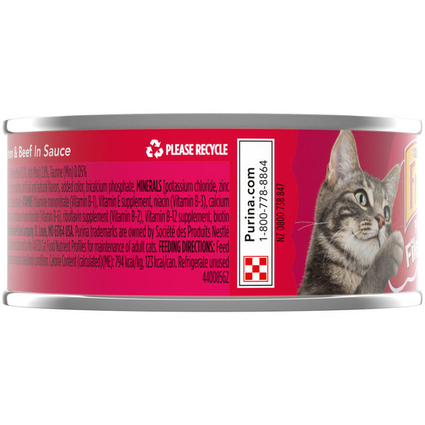Purina Friskies Wet Cat Food, Prime Filets With Salmon & Beef in Sauce