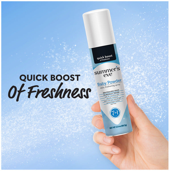Summer's Eve Feminine Deodorant Freshening Spray, Baby Powder