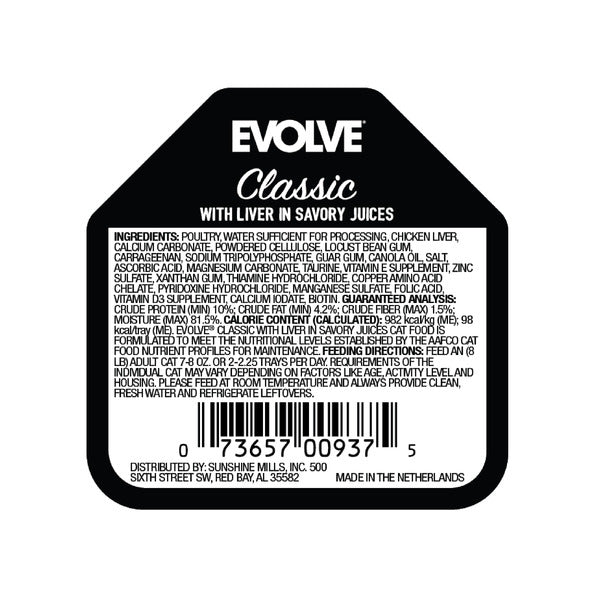 EVOLVE Classic Crafted Meals Liver, Wet Cat Food