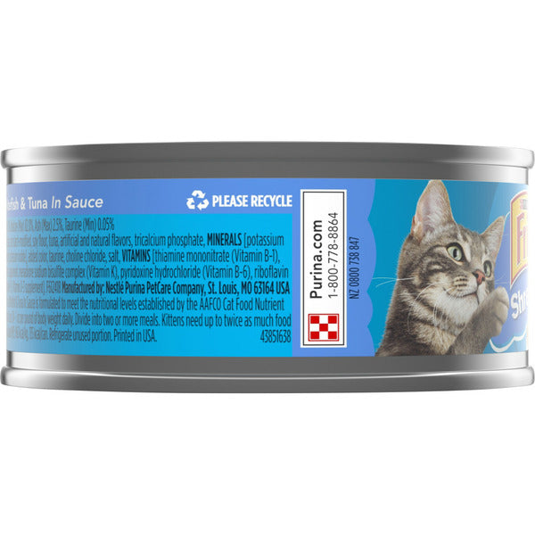 Purina Friskies Wet Cat Food, Shreds With Ocean Whitefish & Tuna in Sauce