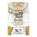 Purina Fancy Feast Lickable Wet Cat Food Broth Topper, Creamy With Tuna, Chicken, and Whitefish