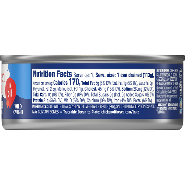 Chicken of the Sea Solid White Premium Albacore Tuna in Oil