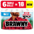 BRAWNY PICK-A-SIZE PAPER TOWELS, 6 TRIPLE ROLLS