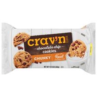 Crav'n Flavor Cookies, Chocolate Chip, Chunky️