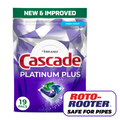 Cascade Platinum Plus Dishwasher Pods, Fresh