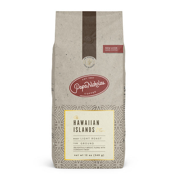PapaNicholas Coffee Hawaiian Islands Blend, Medium Roast Ground Coffee
