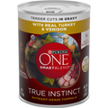 Purina ONE Natural, High Protein Gravy Wet Dog Food, SmartBlend True Instinct Real Turkey & Venison