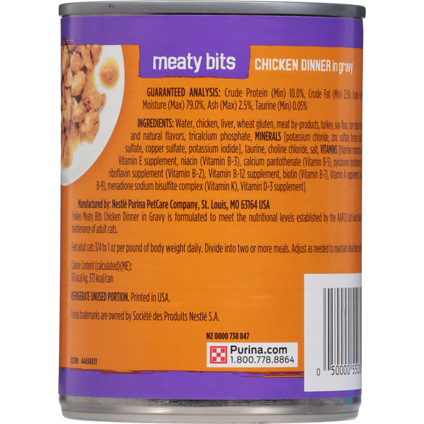 Purina Friskies Complete Adult Meaty Bits Chicken Dinner in Gravy Cat Food
