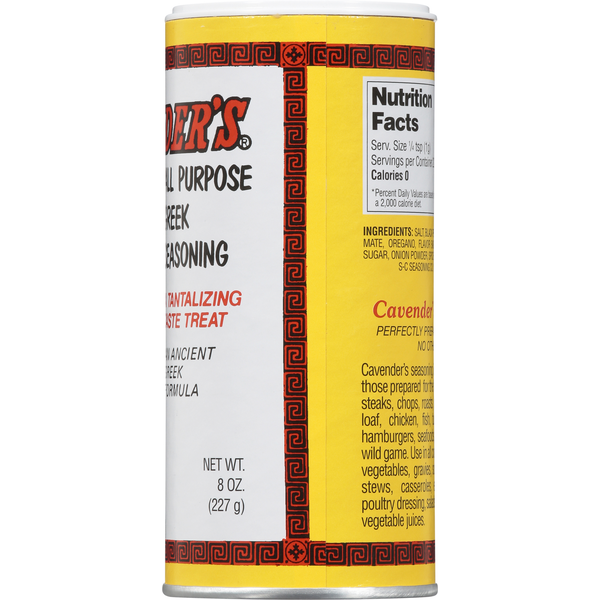 Cavender's Seasoning, Greek, All Purpose
