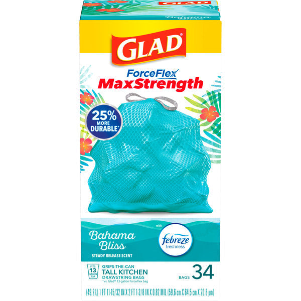 Glad ForceFlex MaxStrength Scented Kitchen Trash Bags