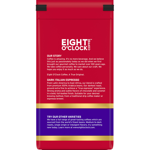 Eight O’Clock Whole Bean Dark Roast Dark Italian Espresso Coffee