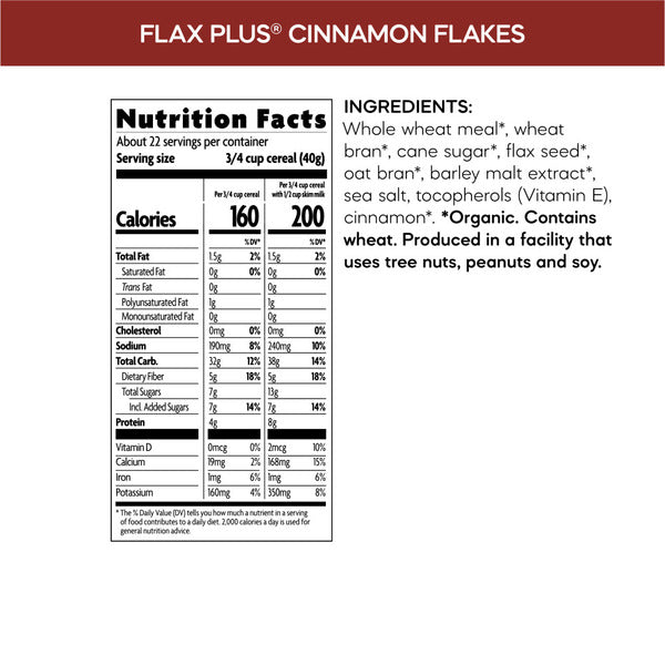 Nature's Path Flax Plus Cinnamon Flakes Cereal