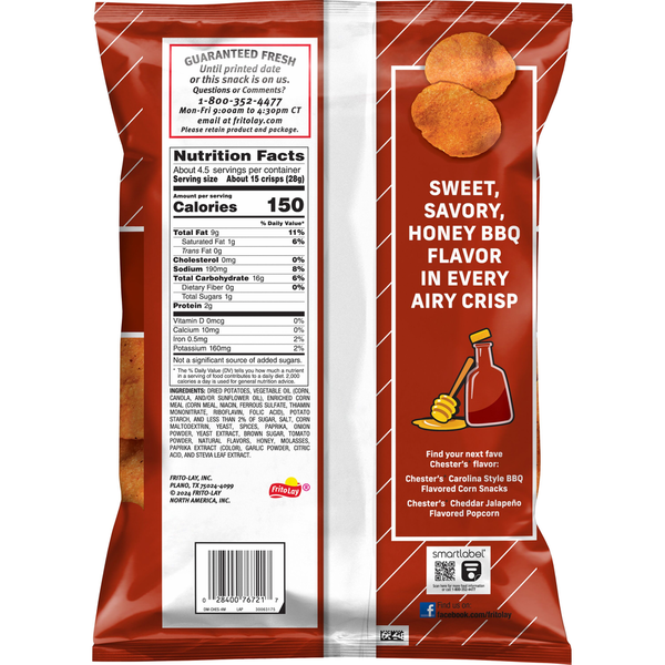 Chester's Potato Crisps Honey BBQ Flavored
