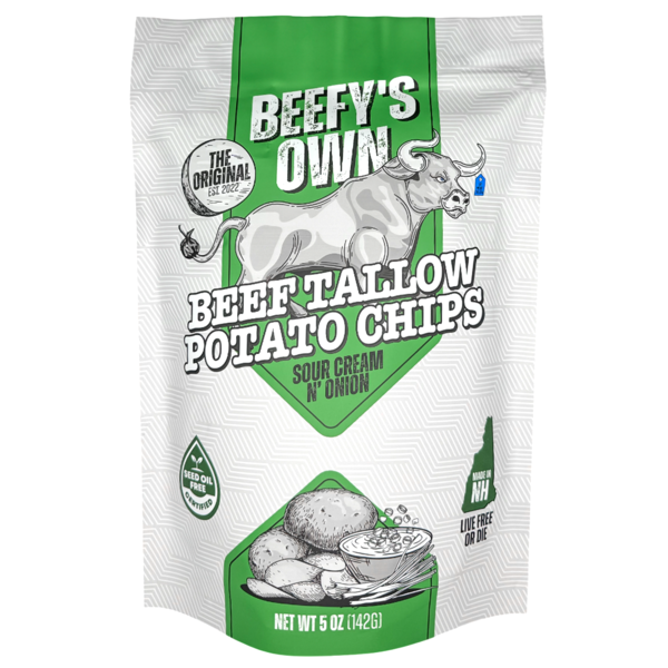Beefy's Own Beef Tallow Potato Chips (Sour Cream & Onion)