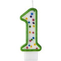 Wilton Number 1 Green Birthday Candle️