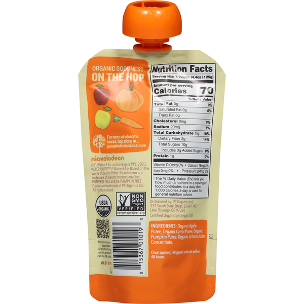Pumpkin Tree Fruit & Vegetable Puree, Organic, Apple, Carrot & Pumpkin
