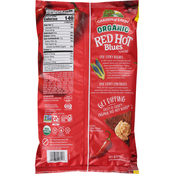 Garden of Eatin' Organic Red Hot Blues Corn Tortilla Chips