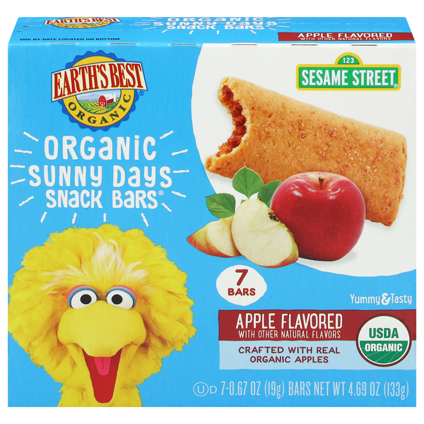 Earth's Best Organic Sunny Days Snack Bars, Apple